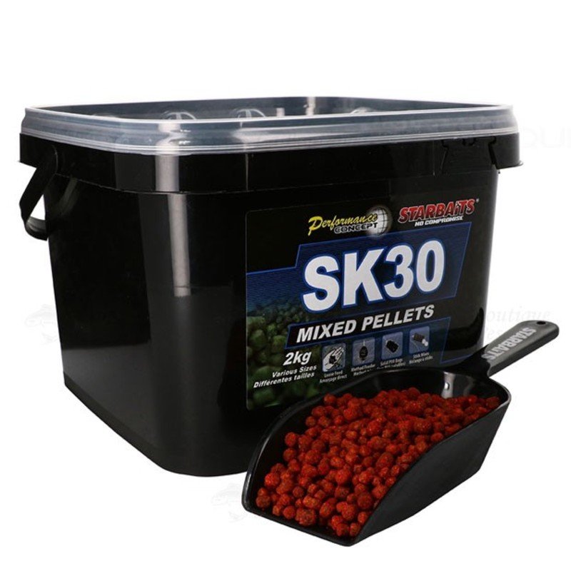 Starbaits – SK30 Mixed Pellets 2kg + Pala